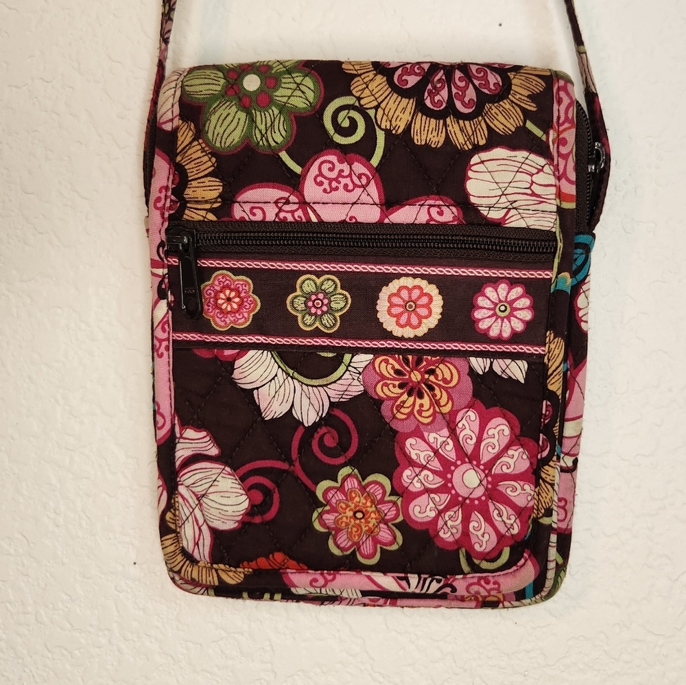 Vera Bradley Mod Floral Pink Mini Hipster Crossbody Bag